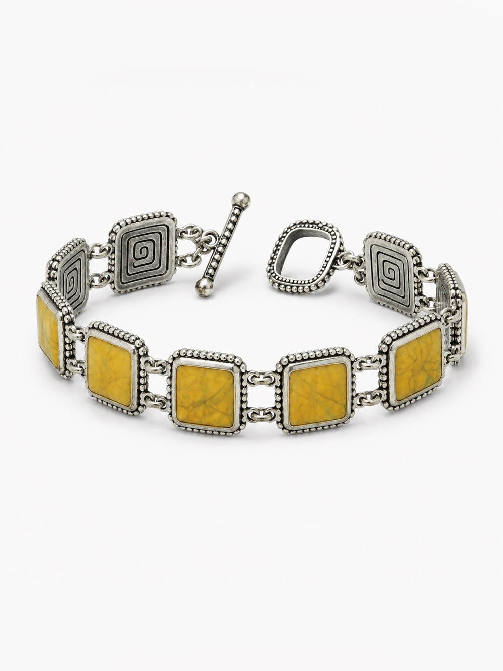 Vintage • Premier Designs reversible citrine swirl bracelet